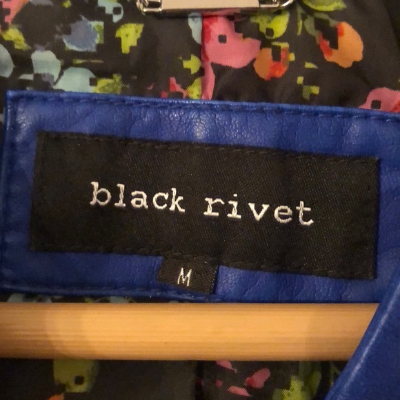 RARE Black River Faux Leather Violet/Indigo Jacket - Picture 3 of 8